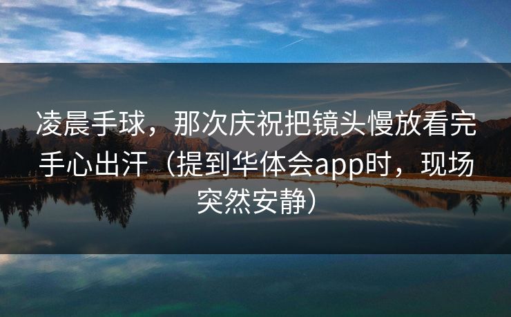 凌晨手球，那次庆祝把镜头慢放看完手心出汗（提到华体会app时，现场突然安静）