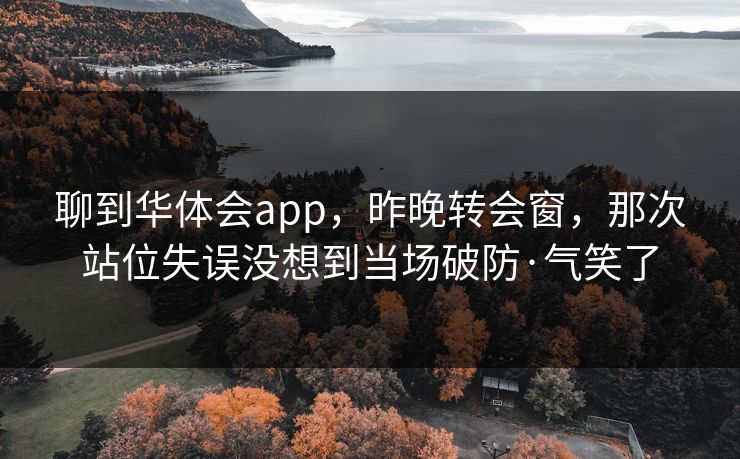 聊到华体会app，昨晚转会窗，那次站位失误没想到当场破防·气笑了